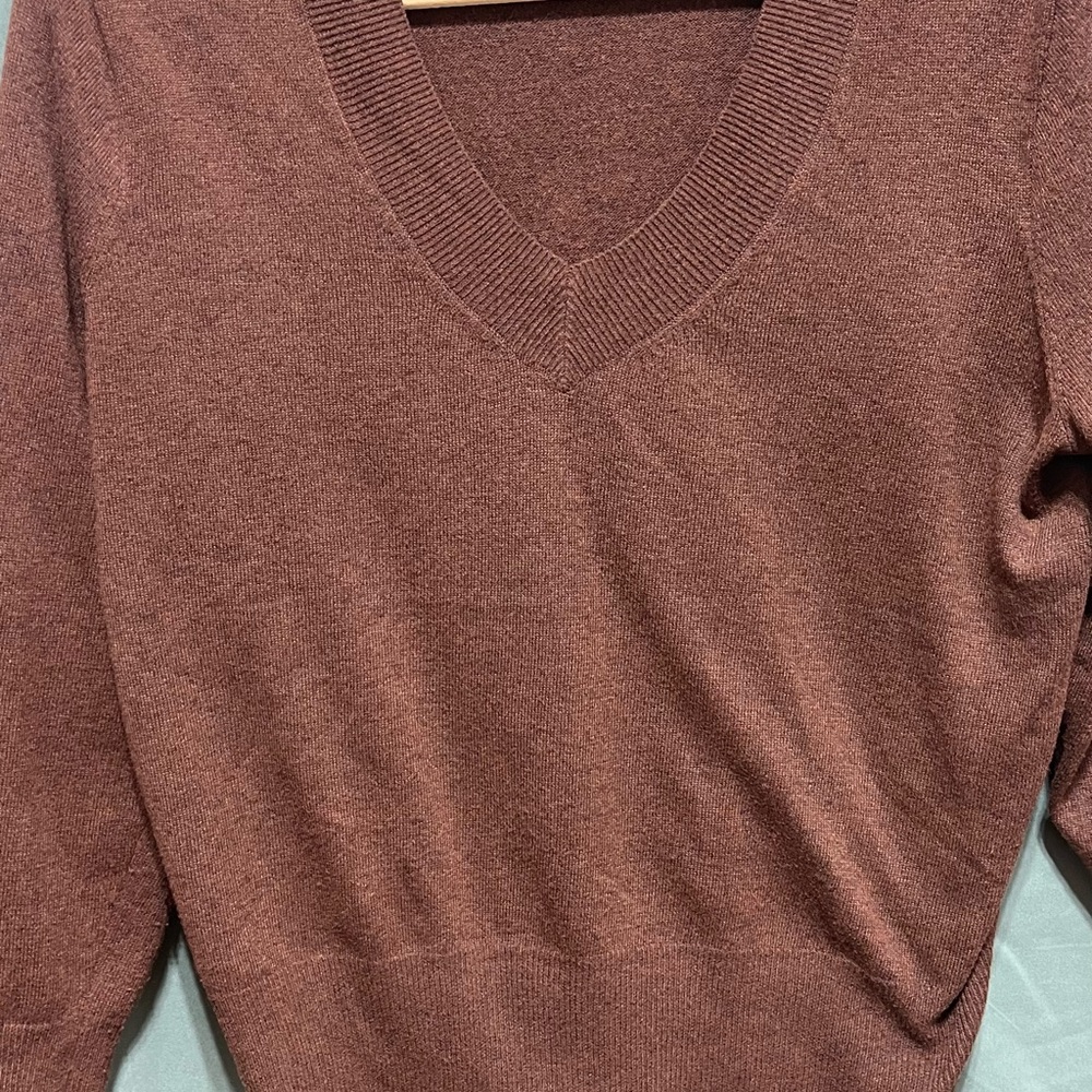 a new day Marled Brown Knit Top